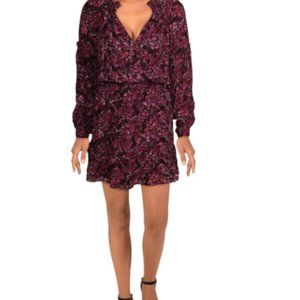 Parker Women's Presley Mosaic Long Sleeve Short Mini Dress Size Small NWT